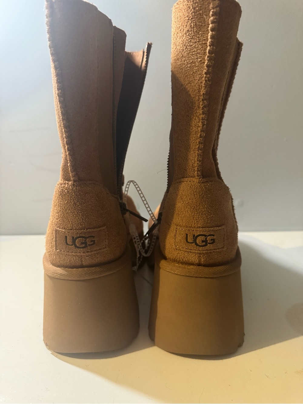 UGG Women’s Chestnut Suede Platform Mid-Calf Boots
